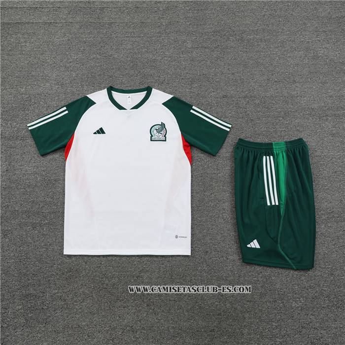 Chandal del Mexico 23-24 Manga Corta Blanco - Pantalon Corto